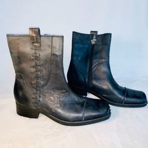 Mark Nason Men's Leather Black Dragon Boots (10)